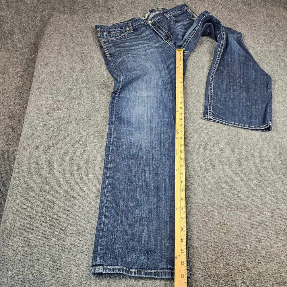 BKE Tyler Straight Leg Jeans Mens 38R Medium Wash Blue Denim BMC23001R